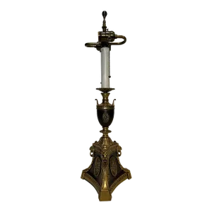 Gilt and Patinated Bronze Lamp by Wm H Jackson Company
