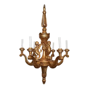 Giltwood Figurehead Chandelier