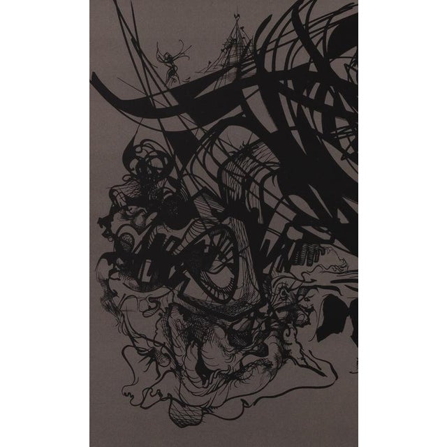 Modern Raymond Moretti, Rimbaud's Illuminations in Black, Lithograph For Sale - Image 3 of 6