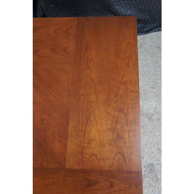 Late 20th Century Artisan Mission Arts & Crafts Craftsman Style Cherry Coffee Cocktail Table 44" For Sale - Image 11 of 12