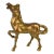 Mid 20th Century Solid Gold Brass Horse Figurine For Sale