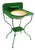 Vintage Green Metal Washstand with Enamel Basin, 1950s For Sale