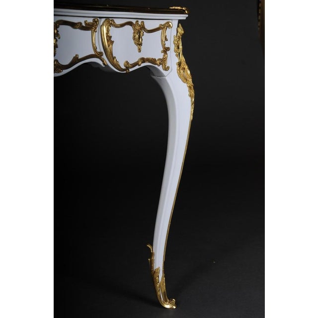 White 20th Century Louis XV White Writing Desk For Sale - Image 8 of 18