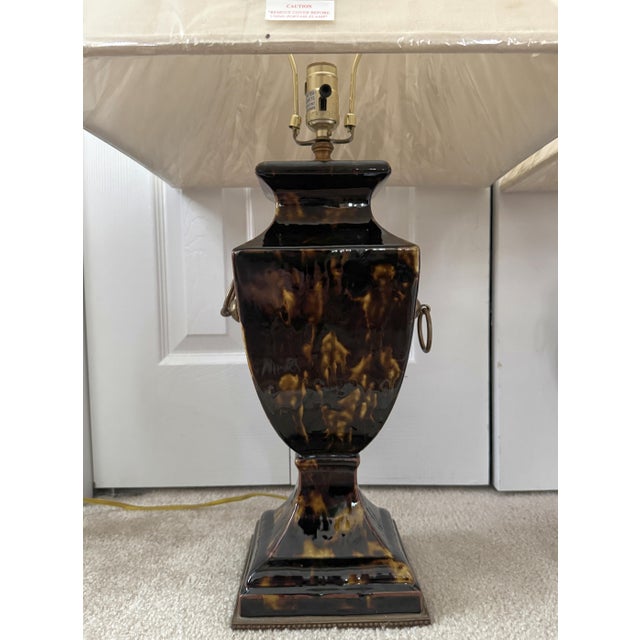 Contemporary Currey & Company Crestview Tortoise Shell Ceramic Neoclassical Table Lamps - Pair For Sale - Image 17 of 17
