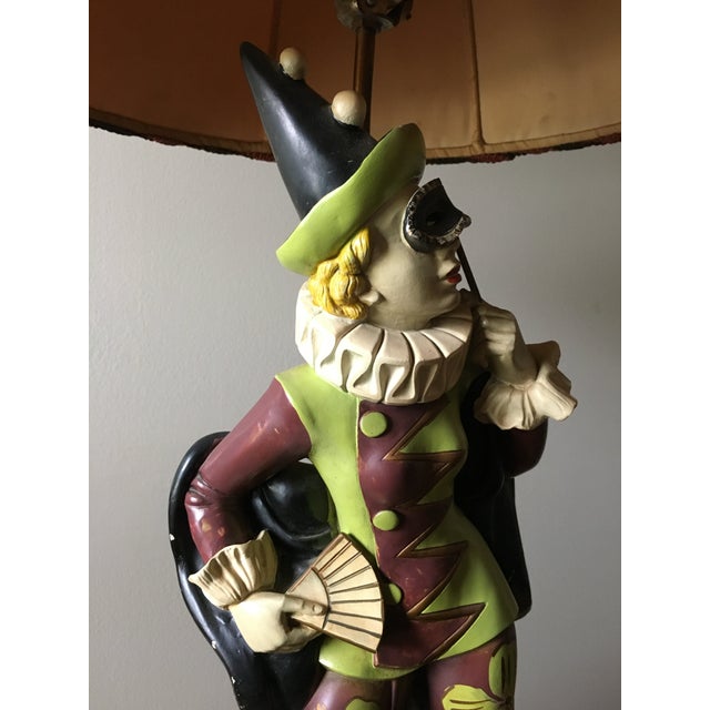 Sculpture Materials Vintage Van Cleef Harlequin Figural Table Lamp by Mario Monteleone, 1950 For Sale - Image 7 of 7