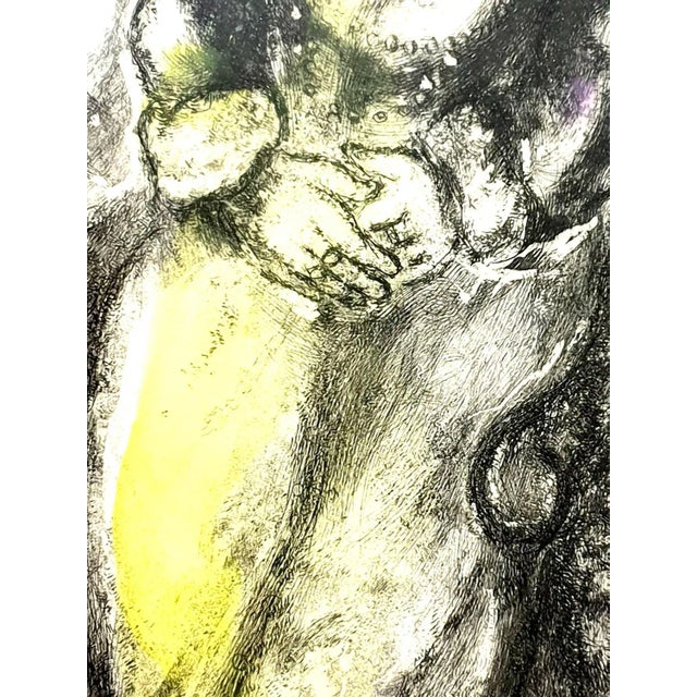 Marc Chagall - Bath-Sheba at the Feet of David - Original Handsigned Etching 1958 For Sale - Image 8 of 10