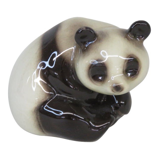 Goebel Porcelain Sitting Panda Bear 3600505 West Germany Figurine 4707b For Sale