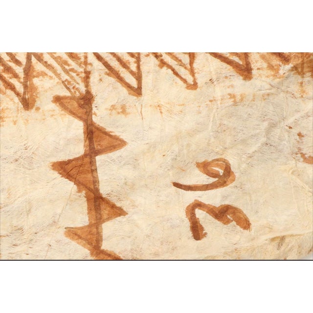 Textile Antique XL Tongan Ngatu Barkcloth Textile For Sale - Image 7 of 10