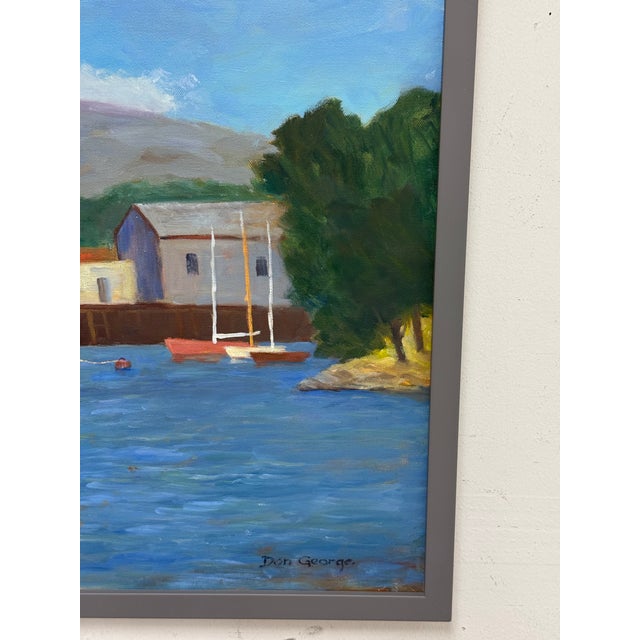 Don George Boats Docked in Colorful Harbor, Signed For Sale - Image 10 of 12