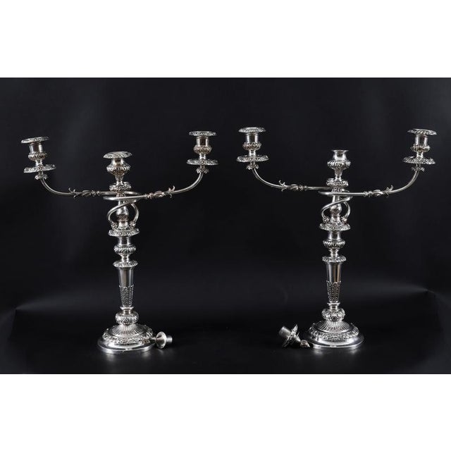 Antique Sheffield George III Candelabra, 18th Century, Set of 4 For Sale - Image 9 of 18
