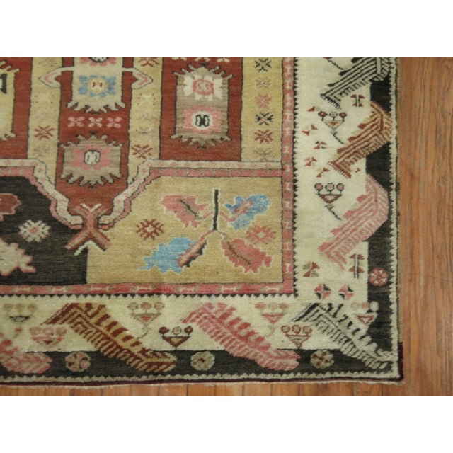 Early 20th Century Early 20th Century Zabihi Collection Whimsical Turkish Rug - 4'3" x 5'6" For Sale - Image 5 of 6