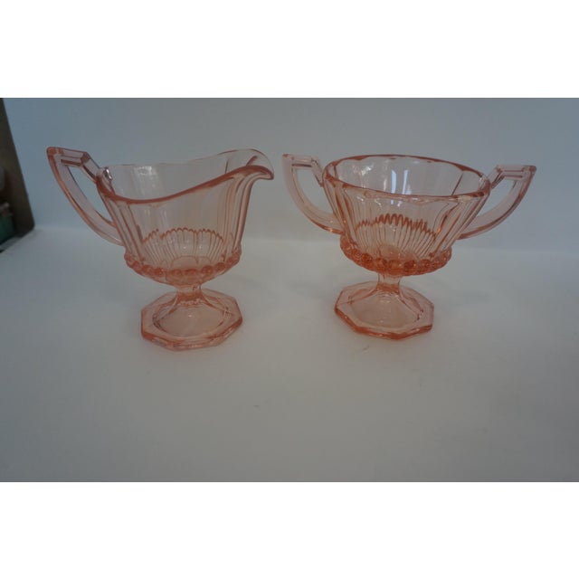 Early 20th Century Early 20th Century Curated Pink Depression Glass Hostess Collection - 7 Piece For Sale - Image 5 of 9