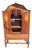 1920s Antique Walnut Spanish Revival China Cabinet Bookcase For Sale