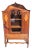 Antique 1920s Walnut Spanish Revival China Cabinet Bookcase For Sale