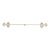 Vintage Towel Rack Holder White and Gold For Sale
