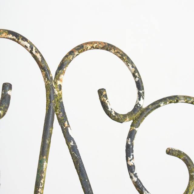 1950s Vintage French Decorative Garden Chair in Iron, 1950s For Sale - Image 5 of 7