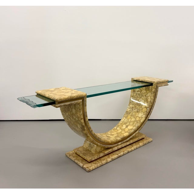Vintage Lacquered Smoke Dyed Console For Sale - Image 4 of 8
