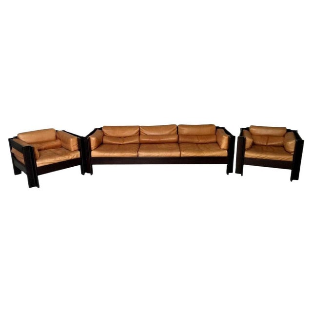 Black Living Room Set by Asti for Poltronova, Set of 3 For Sale - Image 8 of 8
