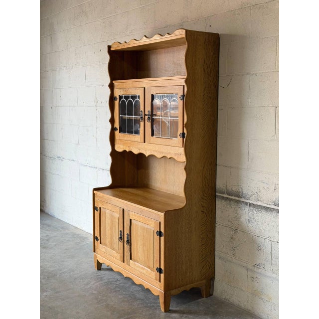 s.h. Møbler Oak Hutch With Glass Doors Danish Mid-Century Modern 1960s For Sale - Image 11 of 11