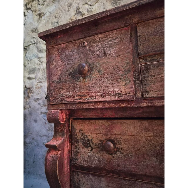 Antique French PaintedPoplar and Pine Shop Chest of Drawers, 1850s For Sale - Image 18 of 18