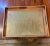Serving Tray Decor Item with Fashionable Gold Alligator Print Detail.