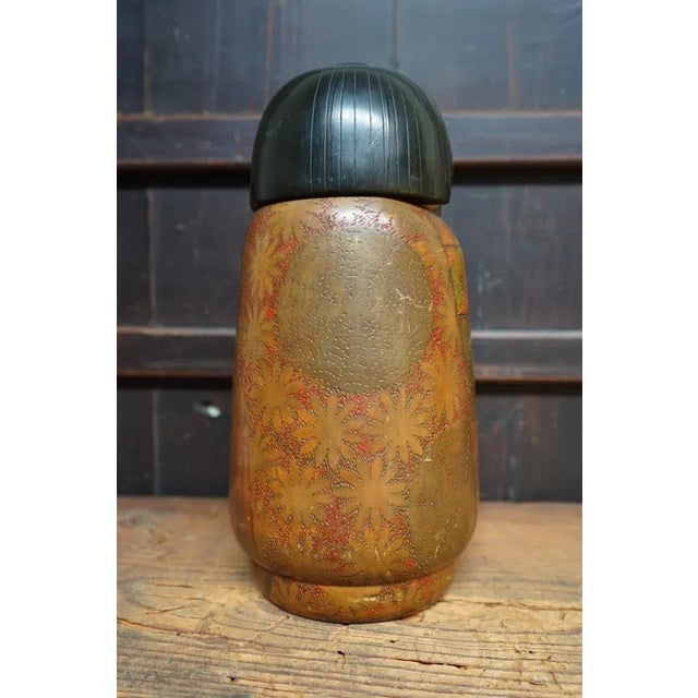 Brown Vintage Sosaku Kokeshi by Inosuke Kobayashi, Japan, 1960s For Sale - Image 8 of 12