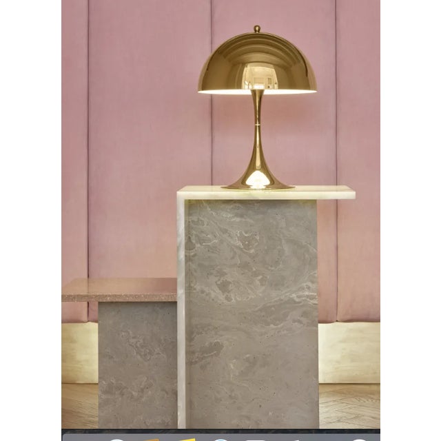 Mid-Century Modern Louis Poulsen Panthella 320 Table Lamp – Metalized Brass – Brand New in Box For Sale - Image 3 of 7
