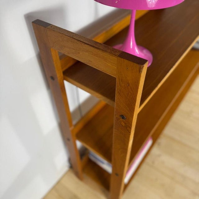 Low Vintage Danish Bookcase, 1960s For Sale - Image 6 of 8