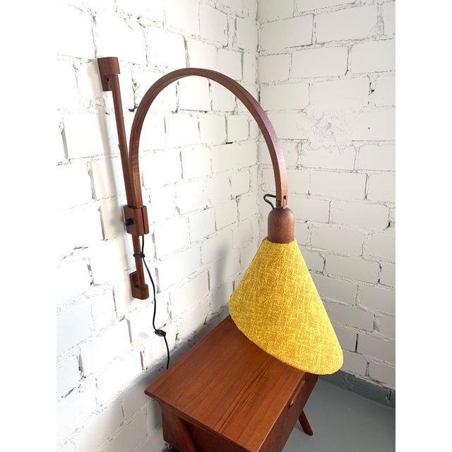 Mid-Century Modern Adjustable Teak Wall Lamp, Germany, 1970s For Sale - Image 14 of 16