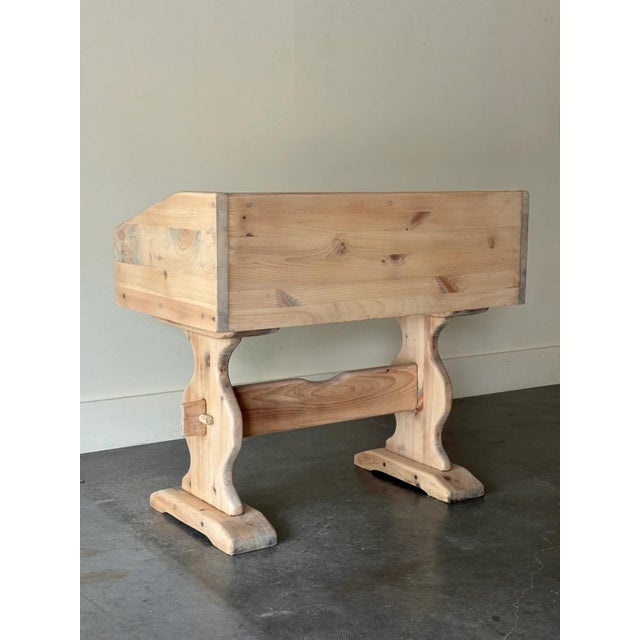 1970s 1970s Pickled Pine Mortise & Tenon Desk For Sale - Image 5 of 8