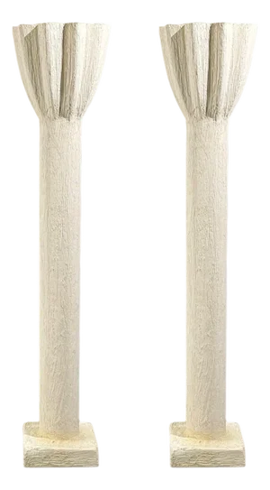 Jean-Michel Frank Style, Monumental Torchiere Lamps, Plaster, 20th C.