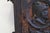 Exquisite 19th century Spanish colonial wall cabinet with a striking dark patina & carved knight. Very nice small antique...