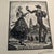 Paper Pair of Circa 1930 Woodcut Engravings by Castells Marti / Hand Signed For Sale - Image 7 of 7