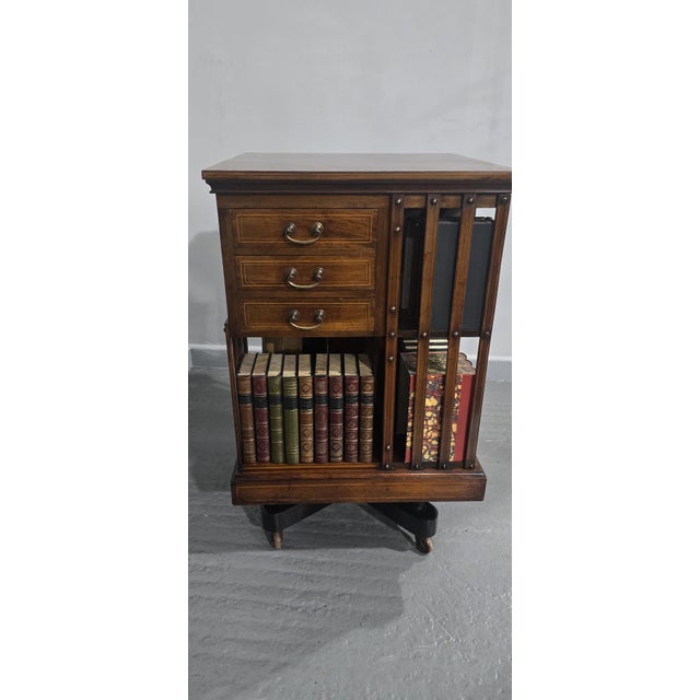 Mahogany Revolving Bookcase from Maples, 1880s For Sale - Image 4 of 14