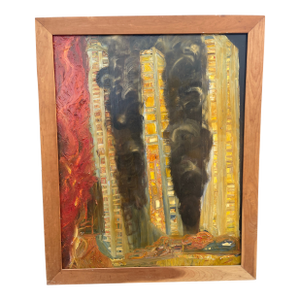Omg Dubai Uae Middle East 2026 #1 by Wilbert Sneed , Contemporary Expressionist, Mahogany Frame