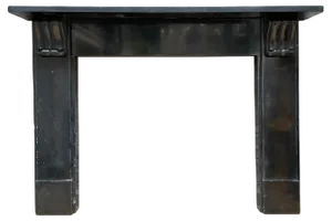 Antique English Fireplace Mantel in Belgian Black Marble, 1830