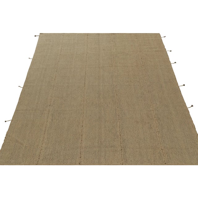 Contemporary Rug & Kilim’s Contemporary Kilim in Beige With-Brown Accents For Sale - Image 3 of 7