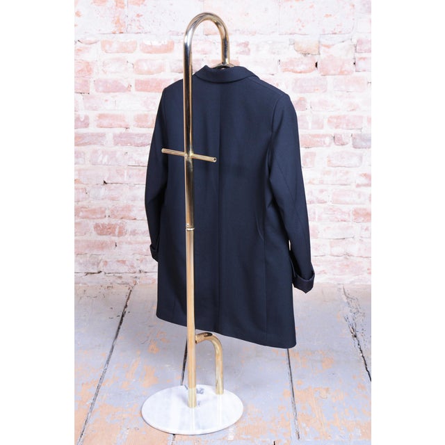 Mid-Century Clothes Valet Stand in Brass & Marble, France, 1960s For Sale - Image 4 of 8