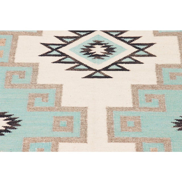 Pasargad Home Tuscany Aqua Wool Area Rug- 3'11'' X 5'11'' For Sale - Image 4 of 5