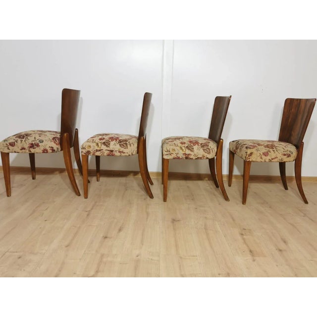 Art Deco Dining Chairs by Jindrich Halabala, Set of 4 For Sale - Image 3 of 18