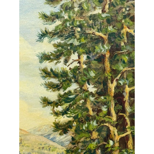 Textile D. Rawson Johnson Mountain Landscape Painting For Sale - Image 7 of 12