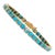 18k Yellow Gold Natural Square Cut 10.15 Ct Turquoise Tennis Bracelet For Sale