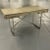 Modern Karl Springer Style Three-Drawer Faux Shagreen Desk on a Chrome Plated X Form Base. This modern desk captures the...