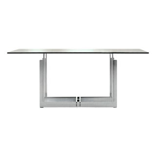 Mid-Century Sarpi Table in Glass & Metal by Carlo Scarpa for Cassina, Italy For Sale