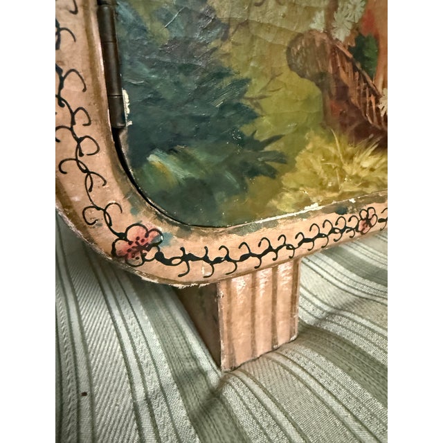 Vintage Handmade, Hand Painted Wooden Cabinet With a Painted Depiction of “Sweethearts.” For Sale - Image 11 of 11
