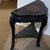 Asian 1970s Asian Carved Dragon Wood Console Table Glossy Black/Red Triangular 28 X 15 X 27 For Sale - Image 3 of 5