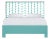 Ivy Standard Bed King, Turquoise For Sale