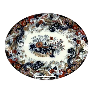 Large Oval English Japanned Platter