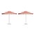 Bermuda Dunes 9' Patio Umbrella, Burnt Orange & Cream, Set of 2 For Sale