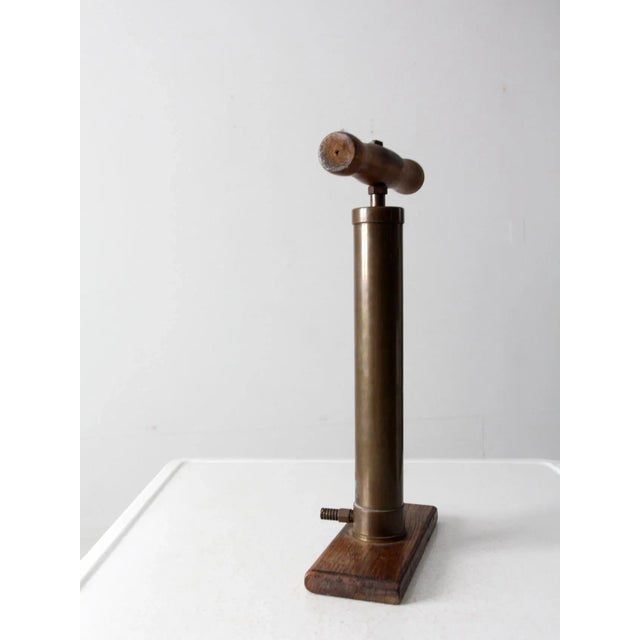 Cabin Vintage Brass Bicycle Pump For Sale - Image 3 of 10